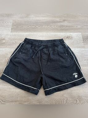 Cherry Los Angeles 100% Linen USA MADE Pearl Snap Athletic Cowboy Shorts Men XL